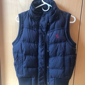 Who.A.U VINTAGE navy puffer vest